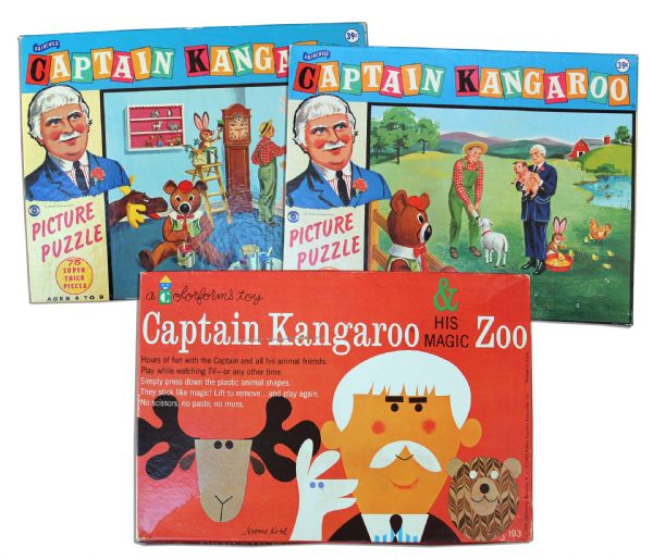 ''Captain Kangaroo'' Brand Jigsaw Puzzles & Colorforms Toy -- Owned by Bob Keeshan