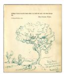 Artist Walt Kuhn Signed Drawing With Personal Inscription -- ...Never trust a man who paints pictures... -- Includes Screenwriter Ben Hecht Signed Drawing on Verso