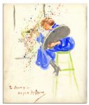 Neysa McMein Original Watercolor Painting Signed