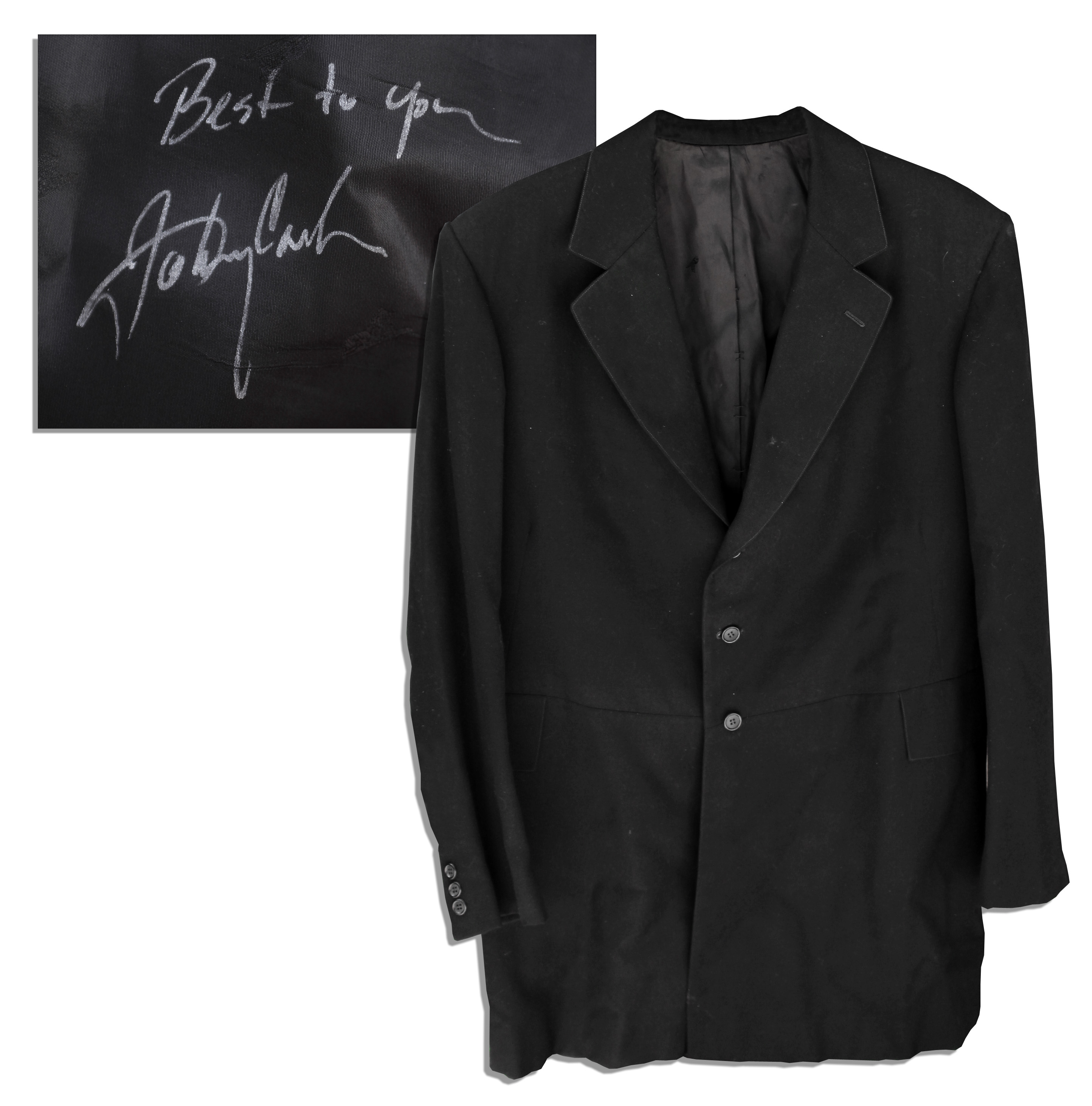 Lot Detail - Johnny Cash Personally Owned Blazer Signed By ''The Man in  Black'' Himself