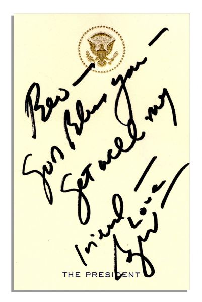 George W. Bush Autograph Note Signed as President -- ''...God Bless You...Love, George''