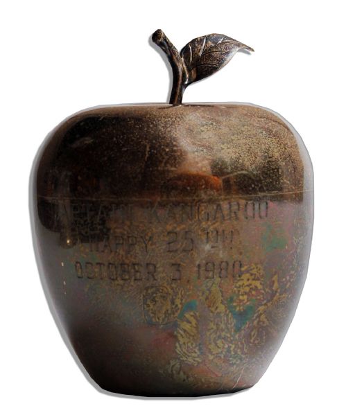 Decorative Tiffany Sterling Silver Apple Engraved To Captain Kangaroo