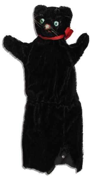 Black Kitten Hand Puppet From Captain Kangaroo -- Made by Steiff