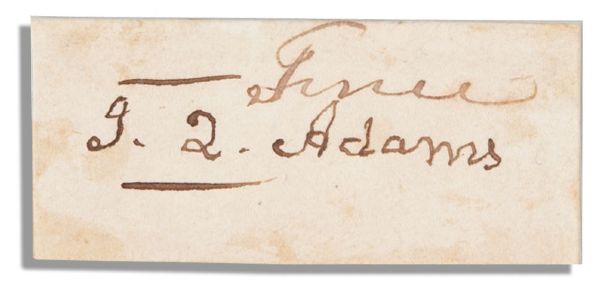 John Quincy Adams Free Frank Signature