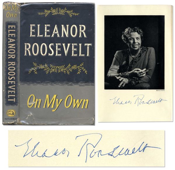 Eleanor Roosevelt Signed Copy of Her Autobiography, ''On My Own''