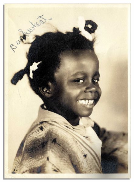 ''Our Gang'' Child Actor William Thomas Photo Signed as ''Buckwheat''