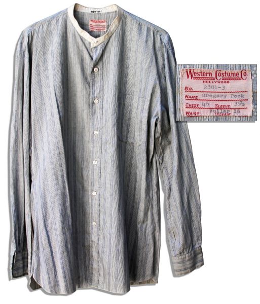 Gregory Peck Screen-Worn Shirt From Oscar Winning Role as Atticus Finch In ''To Kill A Mockingbird'' -- One of the Most Respected Performances of All Time