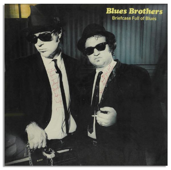 Blues Brothers ''Briefcase Full of Blues'' Poster Signed by Dan Aykroyd & John Belushi