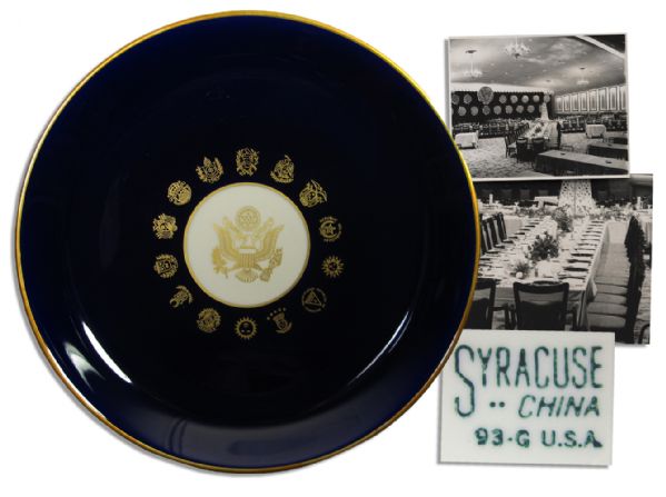 Plate From JFK's Last Official Dinner -- Four Days Before His Assassination