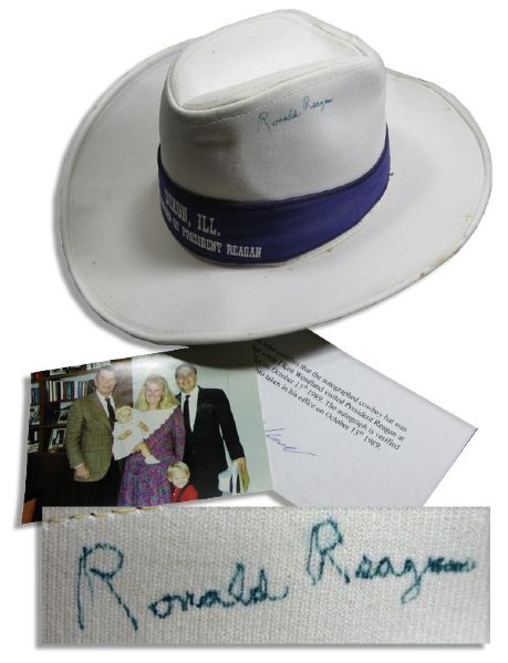 Ronald Reagan Signed Cowboy Hat