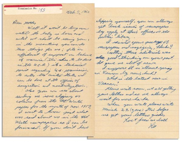 Lee Harvey Oswald Autograph Letter Signed to His Mother From the U.S.S.R. -- ''...[send] the Ft. Worth papers for the month of November 1959, I want to know just what was said about me...''
