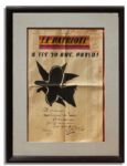 Pablo Picasso Signed 14.75'' x 22.5 Poster -- 1961