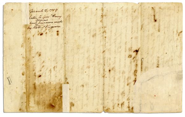 Richard Henry Lee Long 1779 Revolutionary War Dated Autograph Letter Signed to Patrick Henry -- Detailing How the British Were Unwilling to Exchange Prisoners of War With the Americans
