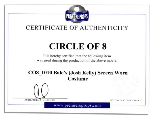 Josh Kelly Screen-Worn Shirts & Belt From ''Circle of Eight''