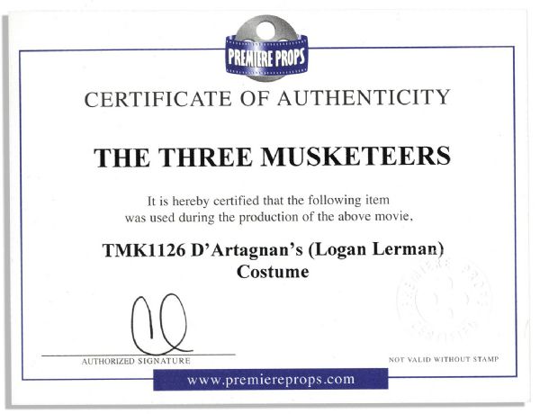 Logan Lerman Pants Screen-Worn as D'Artagnan in ''The Three Musketeers''