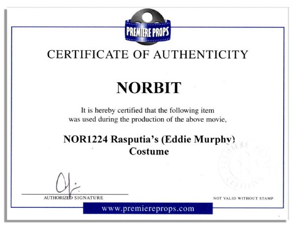 Eddie Murphy Costume From the Hilarious Film ''Norbit''
