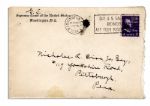 Supreme Court Justice George Sutherland Signed Photo & Signed Letter -- ''...if I were your father I should be very proud...I am...sending you a photograph taken...before I went on the bench...''