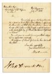 Secretary of War John Armstrong Letter Signed -- Secretary of War Under James Madison