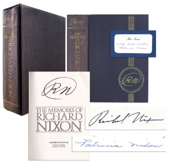 ''The Memoirs of Richard Nixon'' First Printing Signed -- Also Signed by First Lady Patricia Nixon