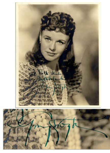 Ginger Rogers 8'' x 10'' Signed Photo 