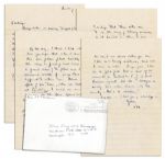 Dwight Eisenhower WWII 4pp. Autograph Letter Signed -- ...our plane flew...in front of West Point...This is a lonely existence...I live in a gold fish bowl... -- With Envelope Twice Signed by Ike