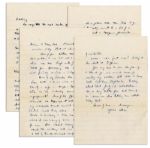 Dwight Eisenhower WWII 4pp. ALS -- ...must be...a diplomat - lawyer - promoter - salesman - social hound - liar...actor - Simon Legree - humanitarian - orator - and incidentally...a soldier!...
