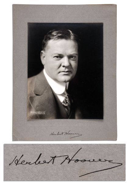 Pristine Herbert Hoover Signed Photo