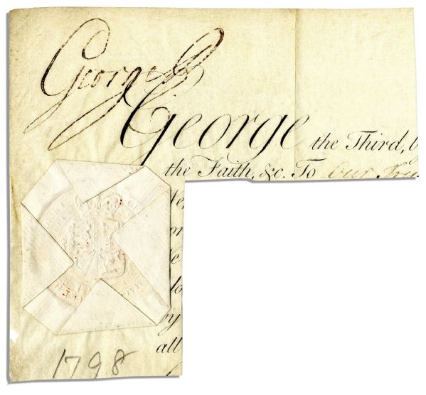 Striking King George III Signature -- Signed ''George R''
