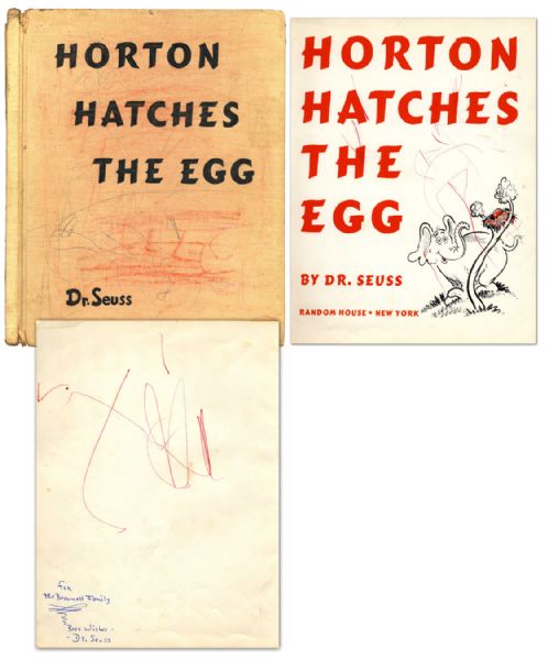 Dr. Seuss Signed Early Edition of ''Horton Hatches the Egg''