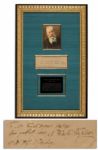 Russian Composer Nikolai Rimsky-Korsakov 1907 Autograph Note Signed -- Elegantly Framed