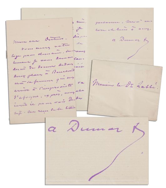 Alexander Dumas, Jr. Autograph Letter Signed -- Circa 1885