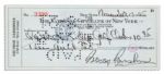 George Gershwin Signed Check From 1935 -- Year He Wrote Porgy And Bess