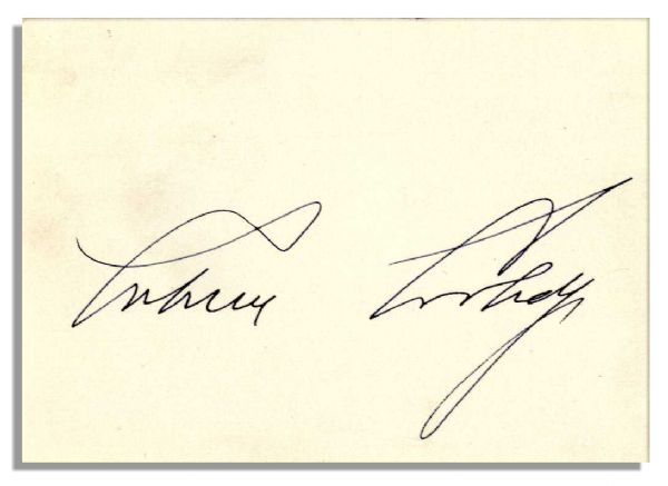 President Calvin Coolidge Signed Card