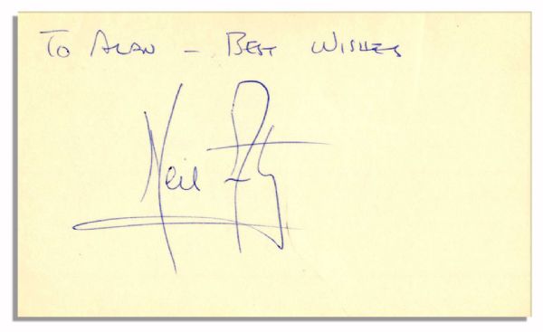 Neil Armstrong Signed Index Card
