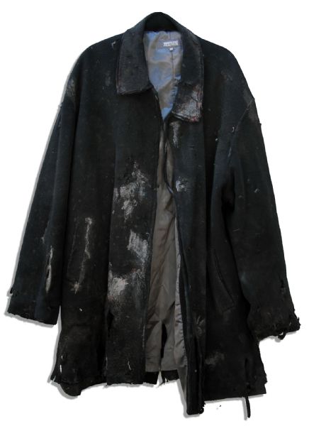 ''Halloween 2'' Screen-Worn Black Coat -- Worn by the Famous Killer Mike Myers, a.k.a. ''The Shape''