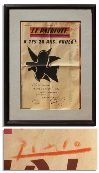Pablo Picasso Signed 14.75'' x 22.5 Poster -- 1961