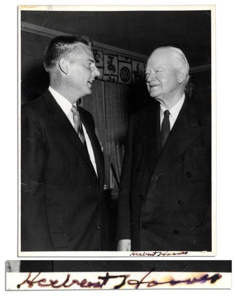 Herbert Hoover Signed 8'' x 10'' Photo