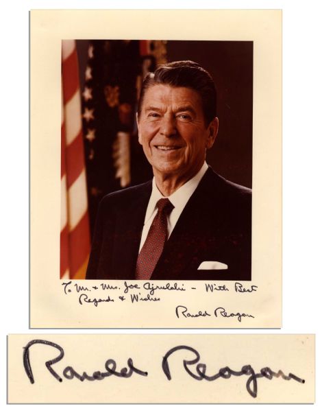 Ronald Reagan Signed 8'' x 10'' Photo