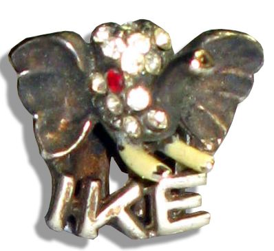 Dwight D. Eisenhower Owned ''IKE'' Elephant Campaign Pin