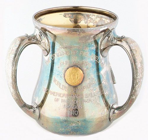 Jack Lapp Trophy From The Philadelphia Athletics' 1910 World Championship Win -- Incredibly Rare World Series Trophy Cups