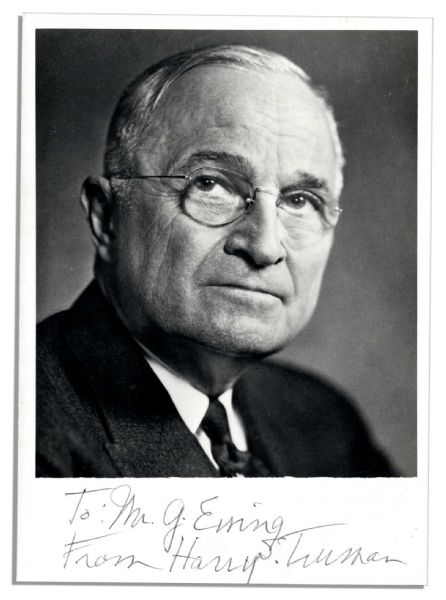 President Harry Truman Signed Photo