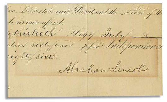 Abraham Lincoln's Signature as President -- Dated 13 July 1861