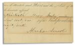 Abraham Lincolns Signature as President -- Dated 13 July 1861