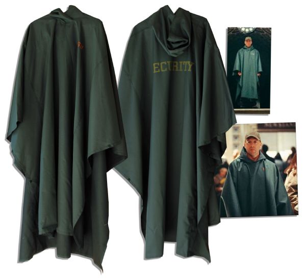 Bruce Willis Screen-Worn Poncho From His Role in ''Unbreakable'' -- Worn in Some of the Most Memorable Scenes in the Film
