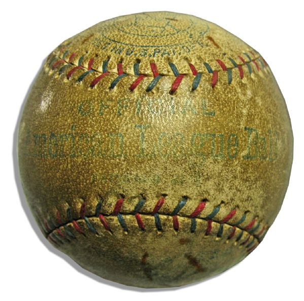 Babe Ruth Signed 1924 Home Run Ball -- With PSA/DNA COA -- Also Signed By Fellow Yankees Player Bob Meusel