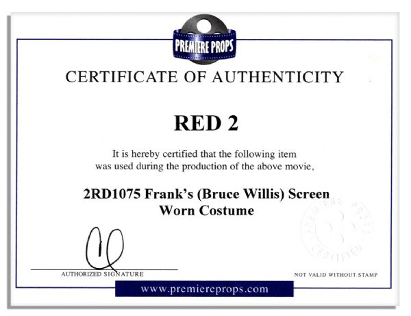 Bruce Willis Screen-Worn Black Shirt From ''Red 2''
