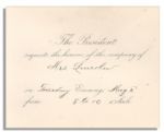 19th Century Presidential Invitation to Mrs. Lincoln