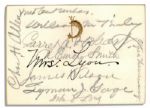 William McKinley & Partial Cabinet Signed Card