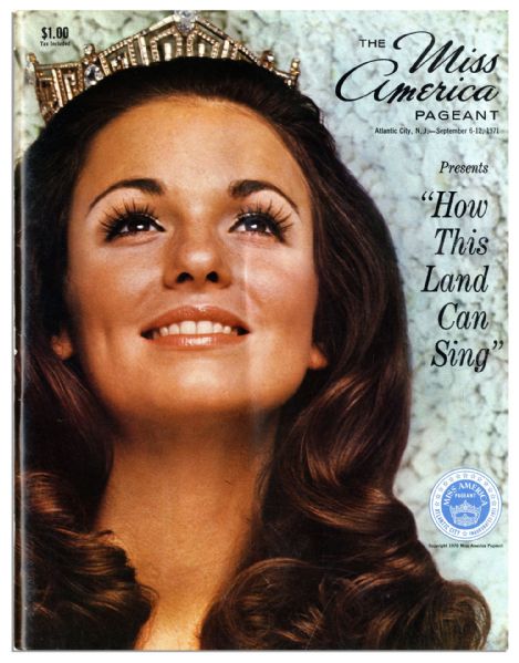 1971 Miss America Pageant Program With Phyllis George on Cover