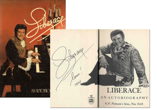 Liberace Signed 1973 Autobiography -- With Distinctive Signature